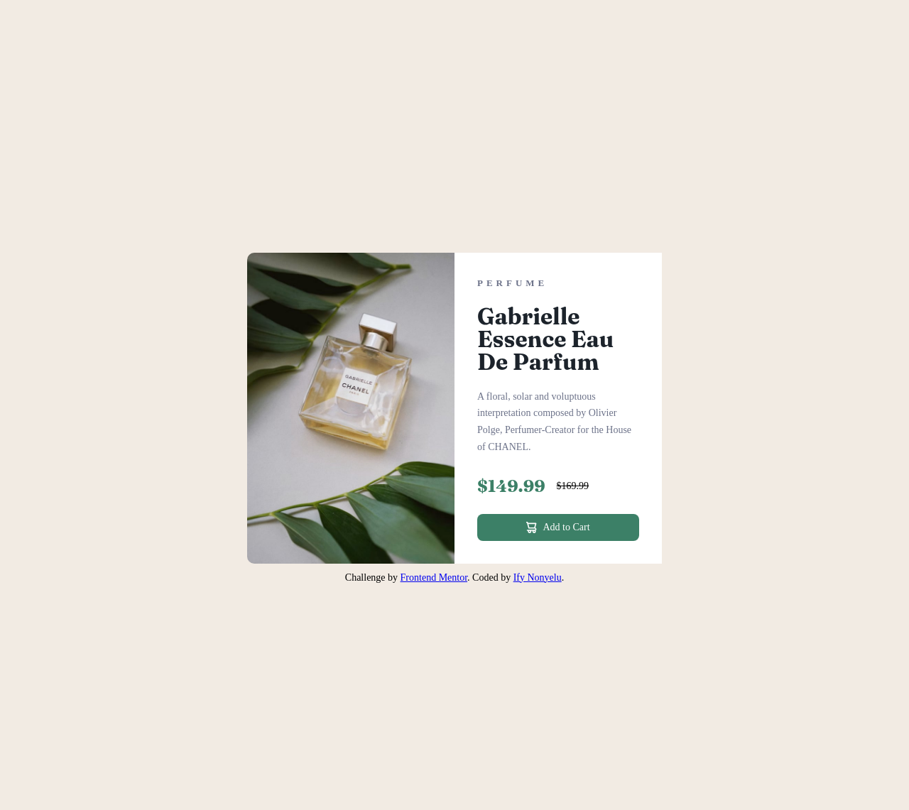 Screenshot of the home page of the Perfume Sale website.